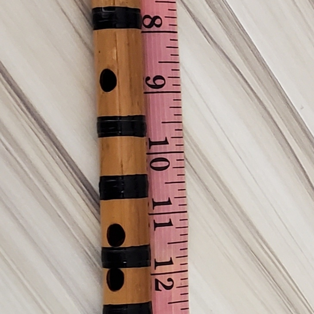 Wooden Flute with Black Accents